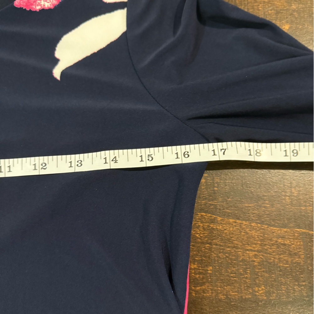 NWT Ralph Lauren Navy Pink Floral Shift Dress Size 4 - Picture 6 of 7